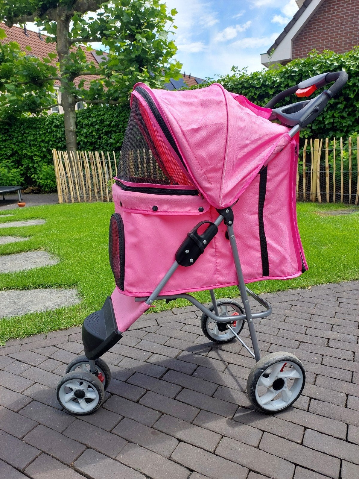 Hondenbuggy roze buggy hond, Dieren en Toebehoren, Honden-accessoires, Ophalen, Gebruikt