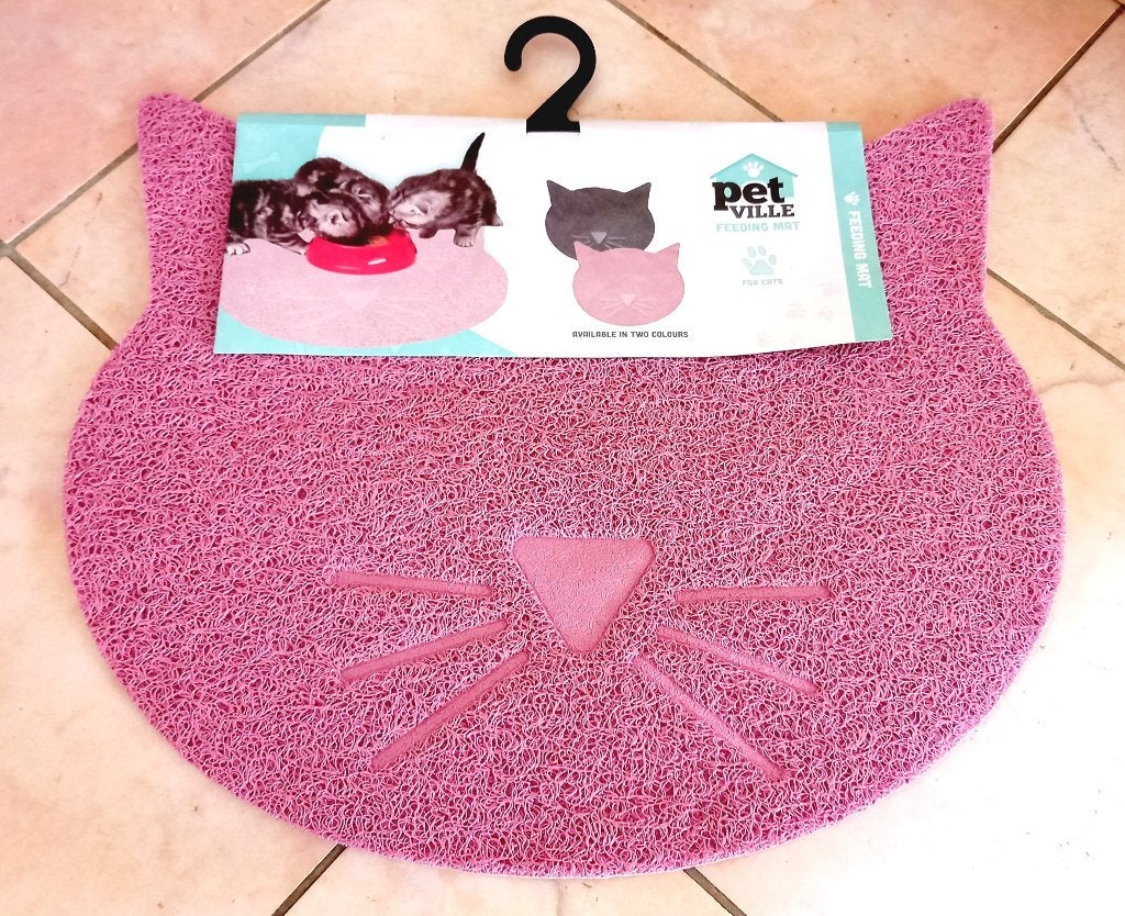 Pet Ville voedingsmat in vorm roze poezenhoofd - 43x37 cm, Ophalen of Verzenden