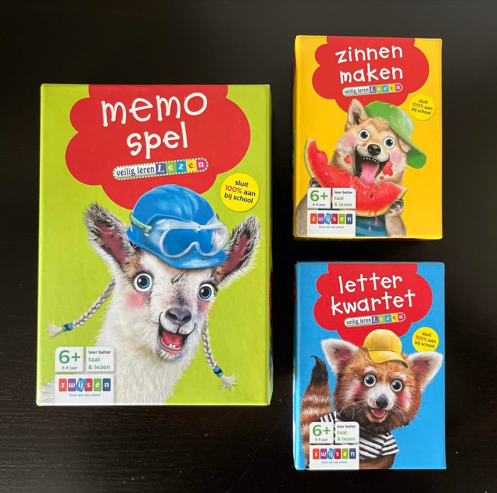 Educatieve spelletjes Zwijsen: Letterkwartet, Zinnen maken,, Kinderen en Baby's, Speelgoed | Educatief en Creatief, Ophalen of Verzenden