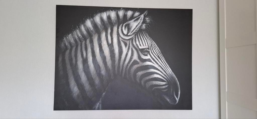 Canvas schilderij Zebra 12090cm, Ophalen, 100 tot 125 cm, Schilderij