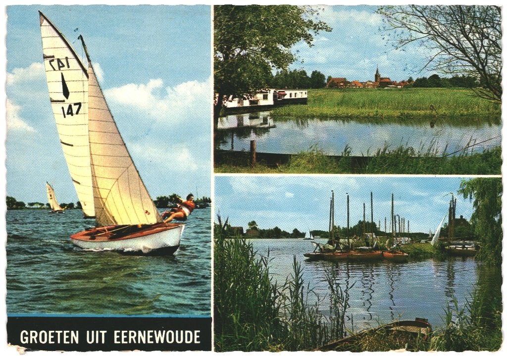 43472 Eernewoude Zeilbootr jr 60 70 Leuke kaart Onbeschreven, Verzenden, 1960 tot 1980, Ongelopen, Friesland