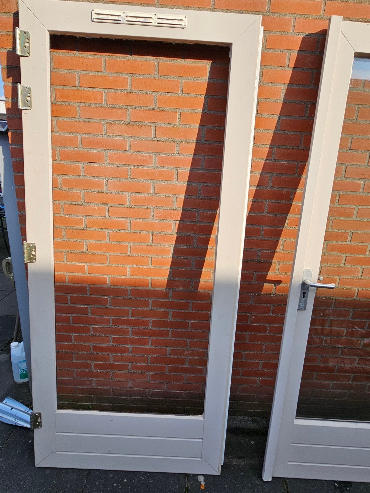 tuindeuren voor kozijn 200cm breed en 220cm hoog, Ophalen, Gebruikt, Deurkozijn, 150 tot 225 cm