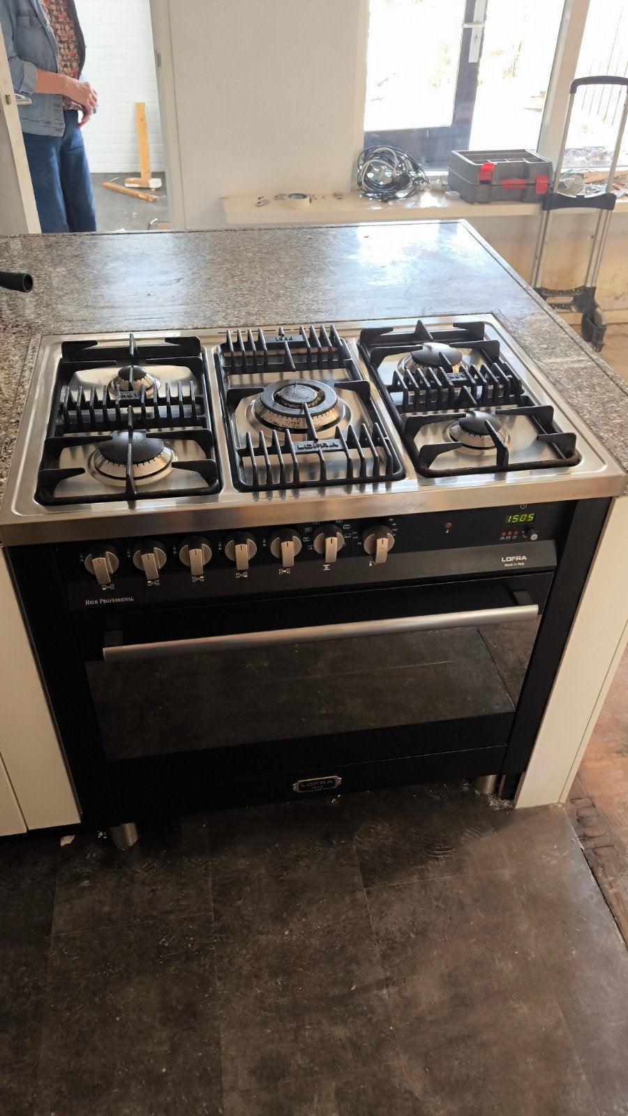 Lofra Fornuis met Oven - Gasfornuis met 5 Kookzones, Ophalen, Gebruikt, 60 cm of meer, Gas