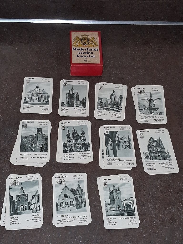 Kwartet nederland steden kwartet vintage uitmuntende staat, Verzamelen, Ophalen of Verzenden, Zo goed als nieuw, Kwartet(ten)