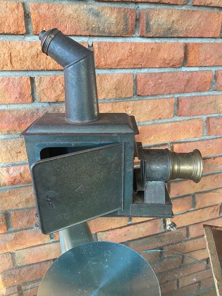 Toverlantaarn met 40 glazen dia’s , 1900, compleet met doos, Ophalen of Verzenden