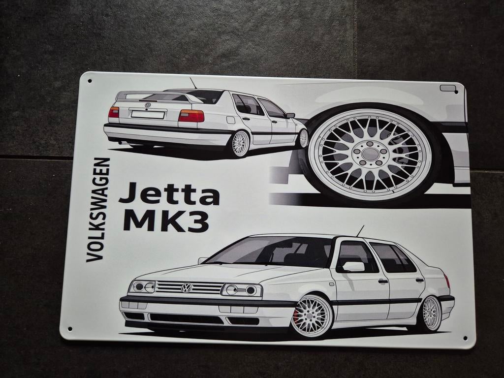 Volkswagen jetta MK3 reclamebord, Ophalen of Verzenden, Nieuw, Reclamebord