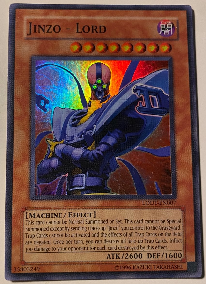 Yu-Gi-Oh! Jinzo - Lord LODT Old Print !, Ophalen of Verzenden, Zo goed als nieuw, Losse kaart, Foil