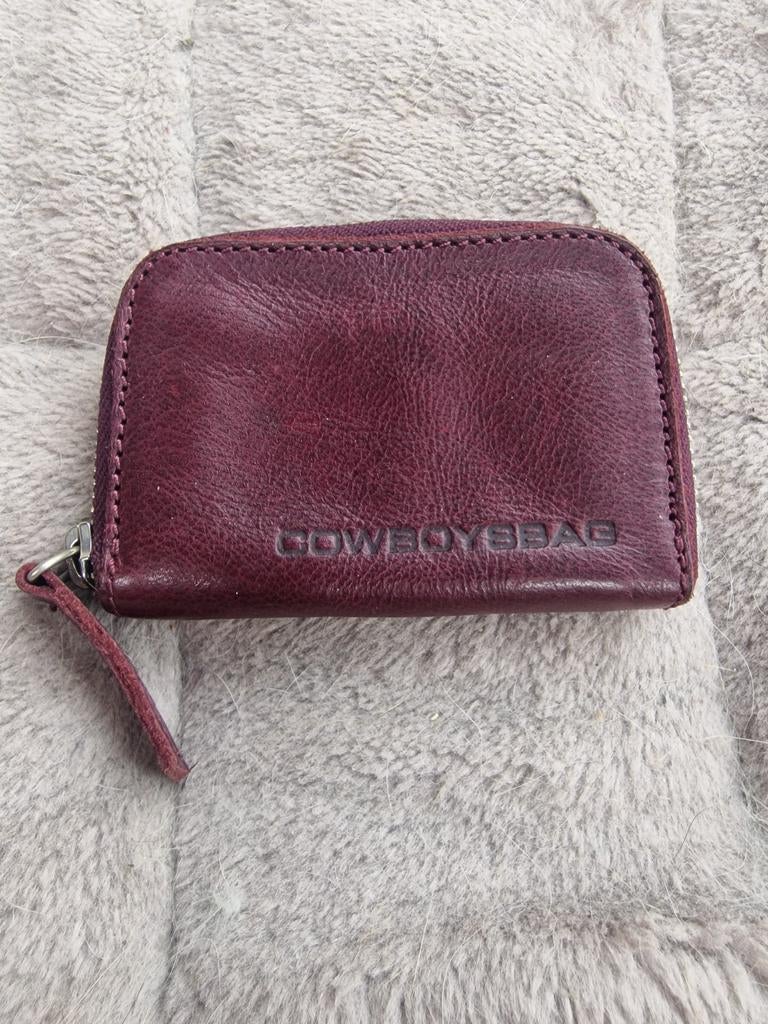 Cowboysbag mini portemonnee - Bordeauxrood leer, Overige merken, Gebruikt, Overige kleuren, Ophalen of Verzenden