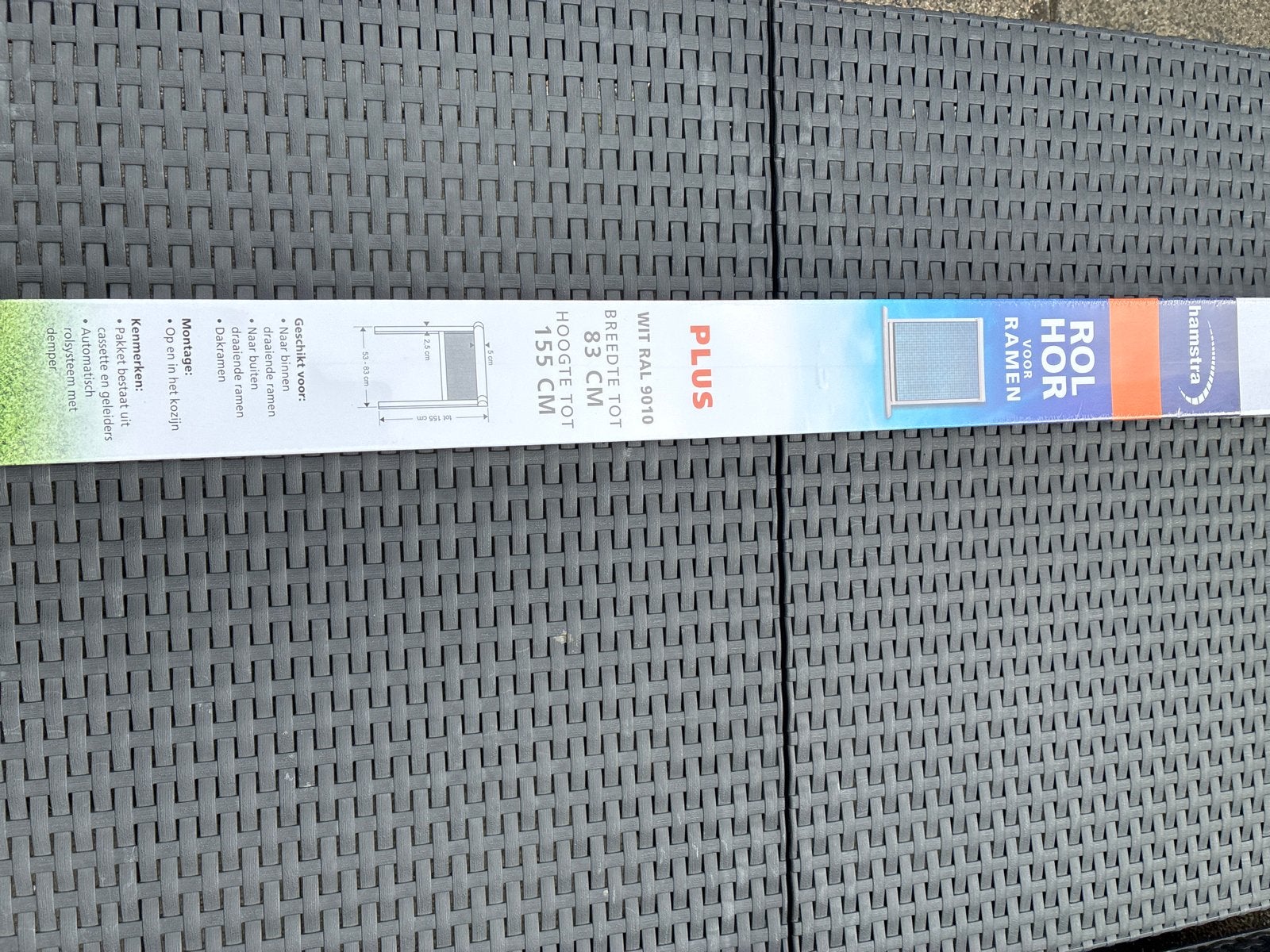 Hamstra Rolhor voor Ramen - Wit (RAL 9010), Ophalen, Gevelraam of Ruit, 80 tot 120 cm, 120 tot 160 cm