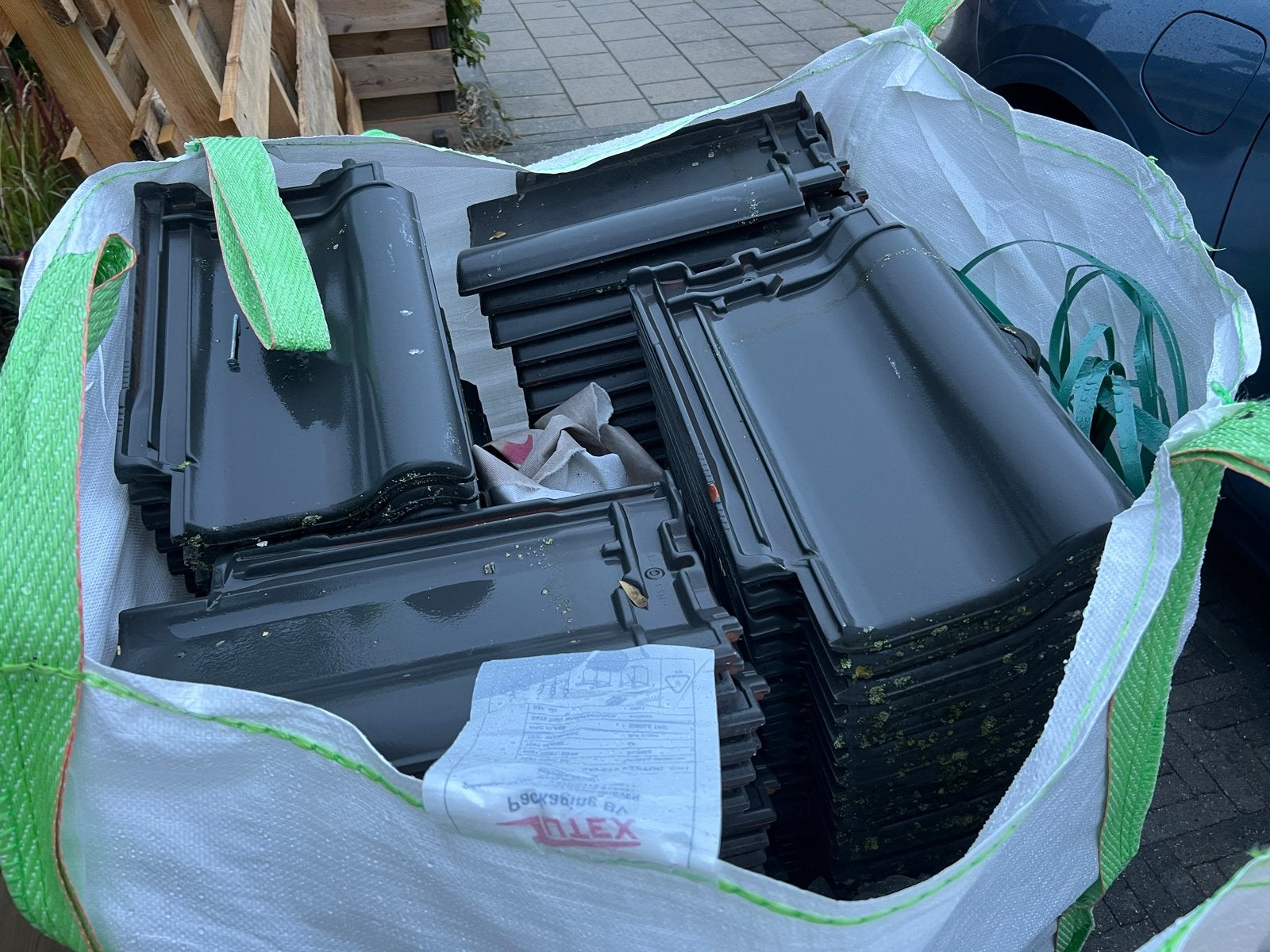 Dakpannen - Nelskamp GmbH F12U mat, Ophalen, Gebruikt, Steen of Klei, 15 m² of meer