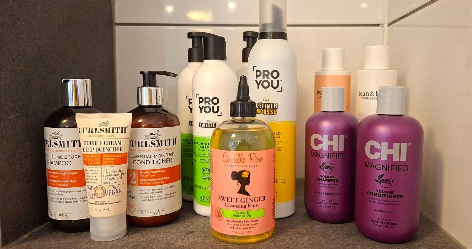 Mooi pakket luxe haarverzorgingsproducten van o.a. Curlsmith, Verzenden, Zo goed als nieuw