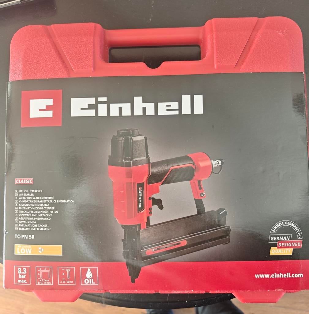 Einhell TC-PN 50 pneumatische tacker - Nieuw in verpakking, Ophalen of Verzenden, Nieuw