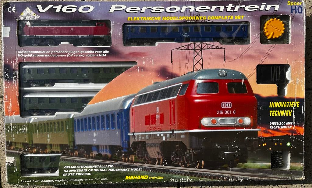 Mehano V160 Personentrein HO Gelijkstroom Complete Set, Treinset, Gelijkstroom, Nieuw, Analoog