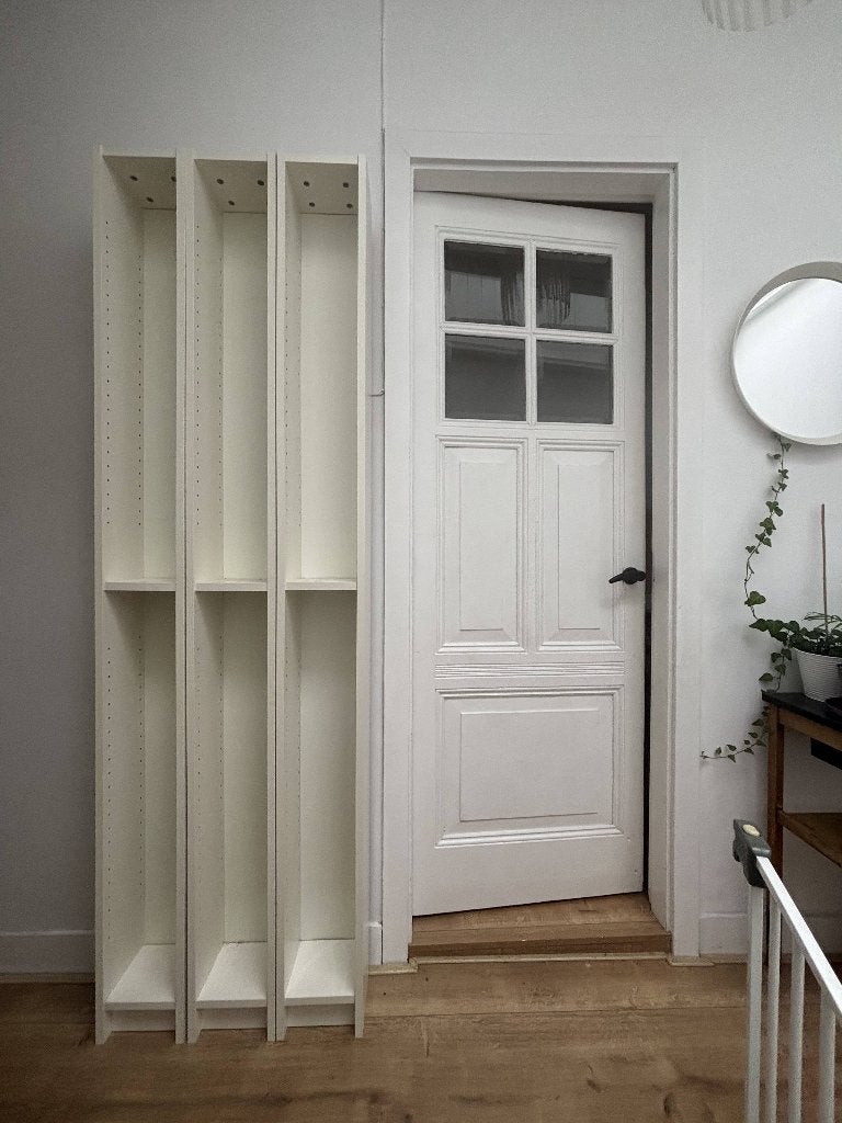 3x Ikea Benno/Gnedby CD/DVD meubel wit, Ophalen, Met plank(en), Gebruikt, 200 cm of meer