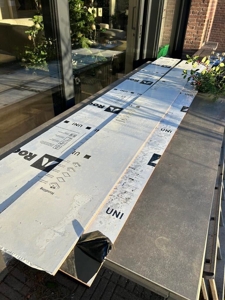 Rockpanel restanten: wit en antraciet (7021), Doe-het-zelf en Verbouw, Platen en Panelen, Ophalen, Zo goed als nieuw