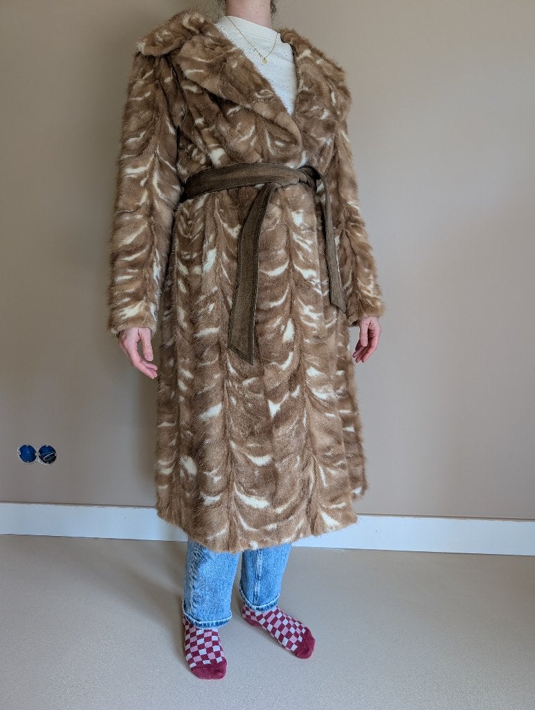 Vintage bontjas uit oma haar kast, Bruin, Jasje, Gedragen, Ophalen