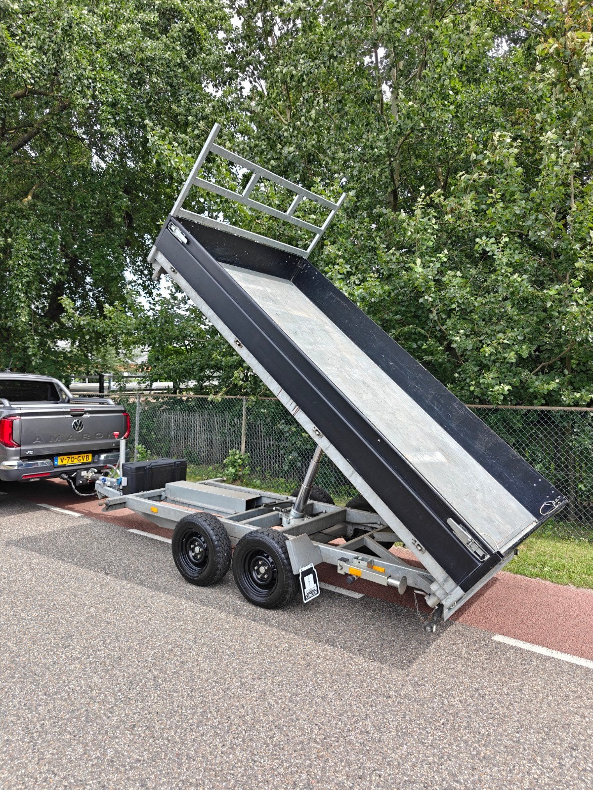 Proline 3 zijdige kipper aanhanger met oprijplaten, Ophalen of Verzenden, Zo goed als nieuw