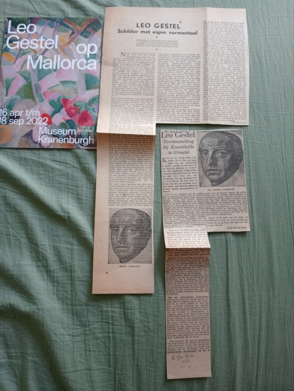 Leo Gestel: Krantenartikelen (jaren '40-'70) & Flyer (2022), Ophalen of Verzenden