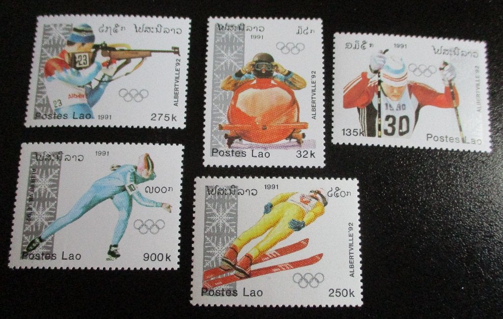 Laos, serie Olympische Winterspelen 1992 (2), Verzenden, Sport