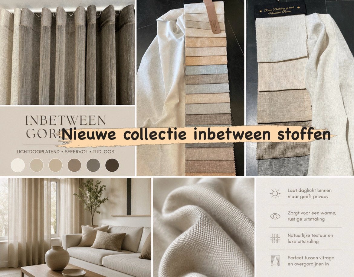 Gordijnen op maat gemaakt / naaister, Ophalen of Verzenden, Zo goed als nieuw, 200 cm of meer