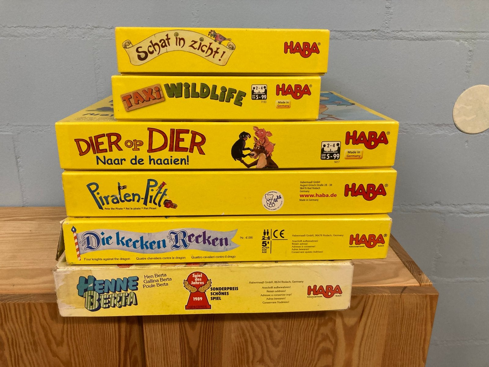 HABA Bordspellen Collectie: Schat in zicht!, Taxi Wildlife e, Een of twee spelers, Ophalen of Verzenden, Gebruikt