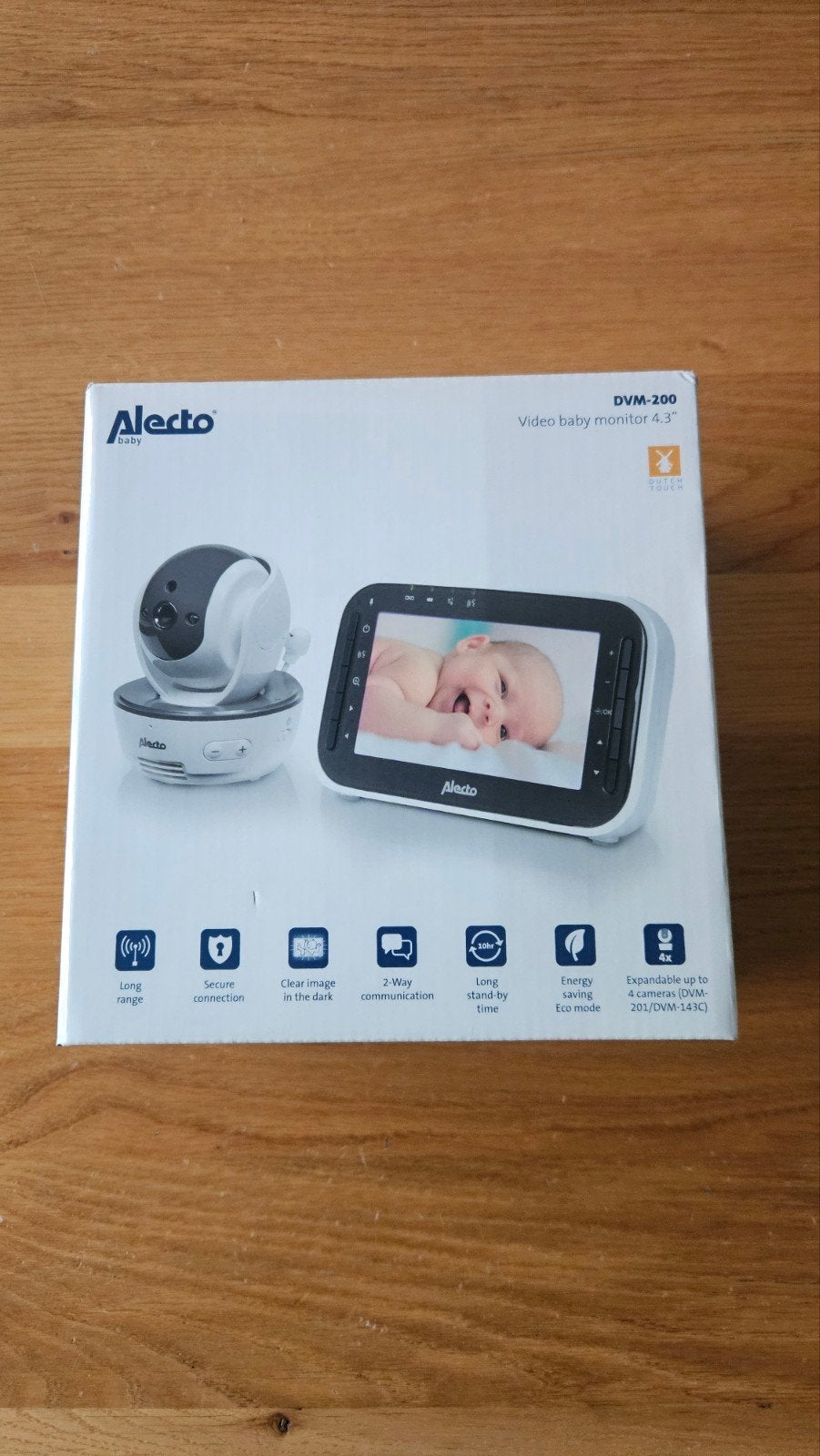 Alecto DVM-200 Babyfoon met camera en terugspreekfunctie, Kinderen en Baby's, Ophalen of Verzenden, Zo goed als nieuw, 250 meter of meer