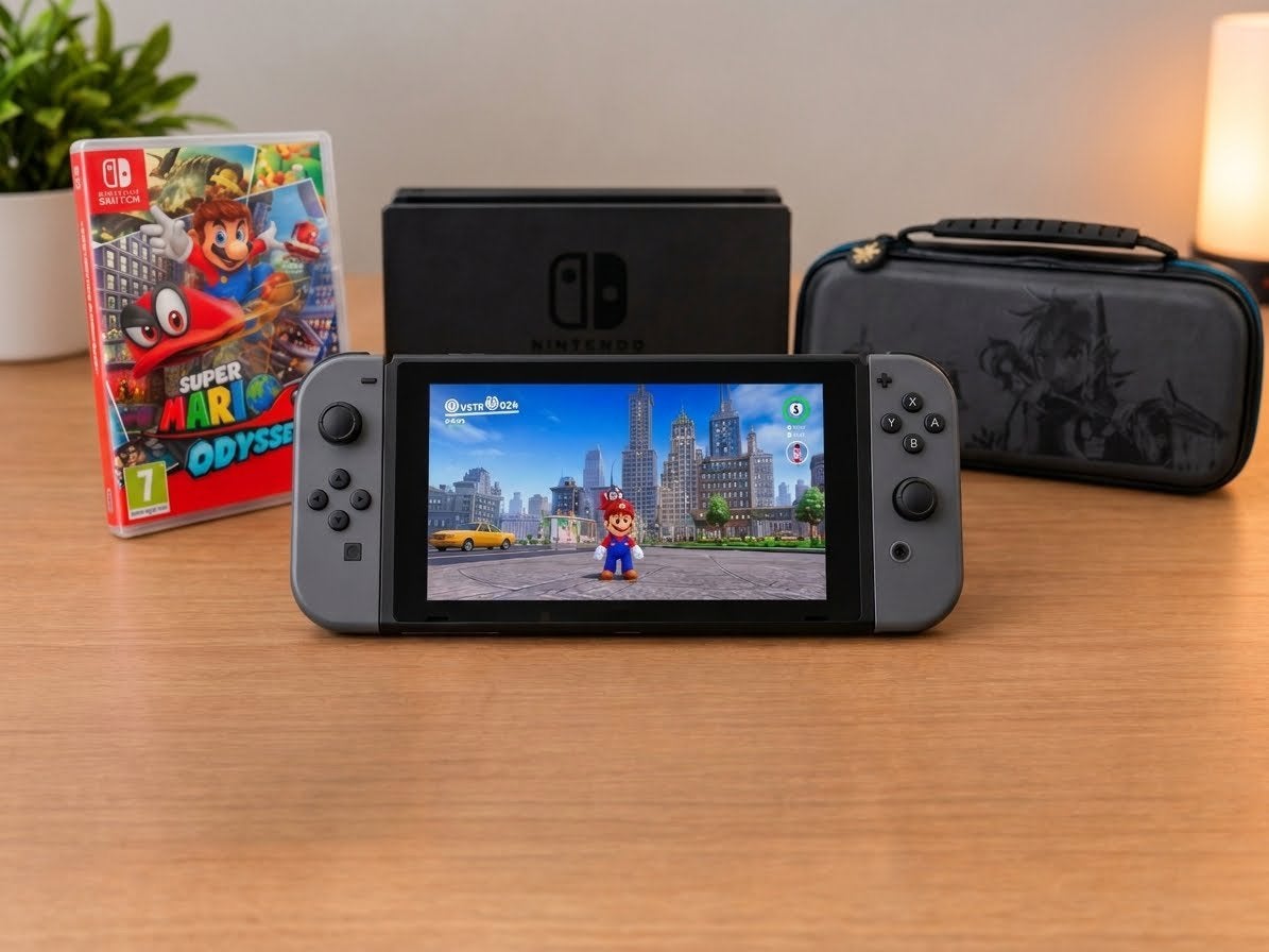 Nintendo Switch 1 (V2 Editie 2023) Mario Odyssey  Zelda Case, Met games, Met 2 controllers, Zo goed als nieuw, Ophalen