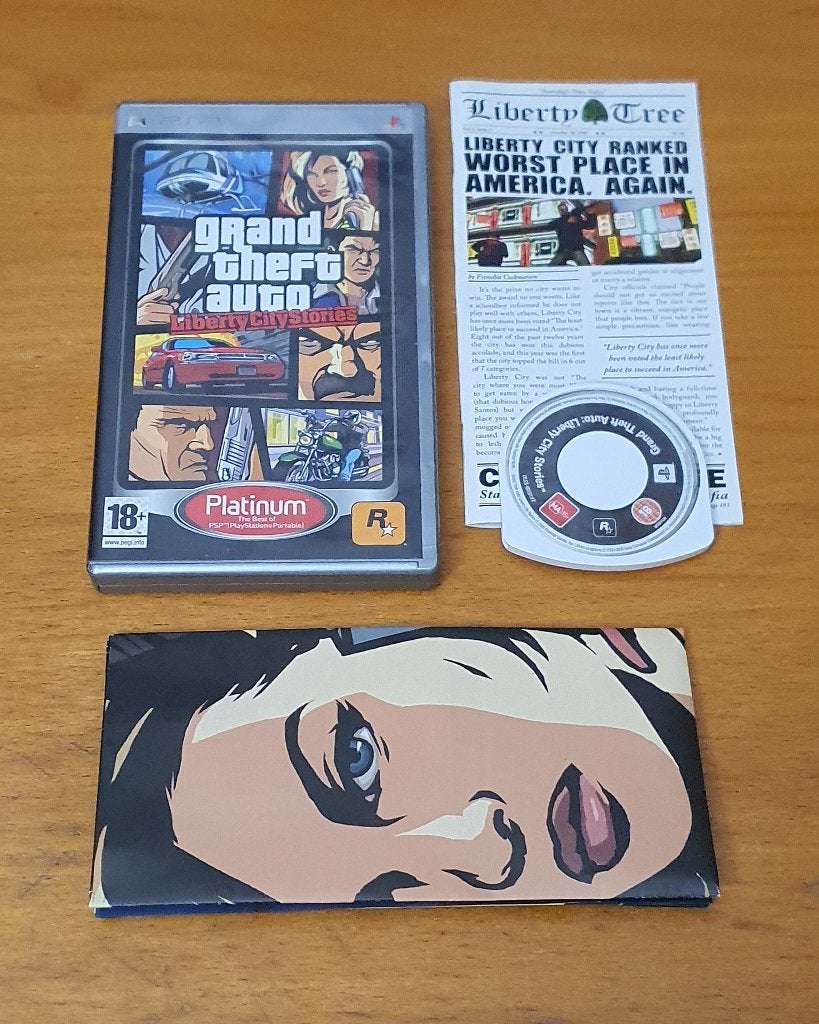 PSP | Grand Theft Auto Liberty City Stories met POSTER MAP, Spelcomputers en Games, Games | Sony PlayStation Portable, Avontuur en Actie