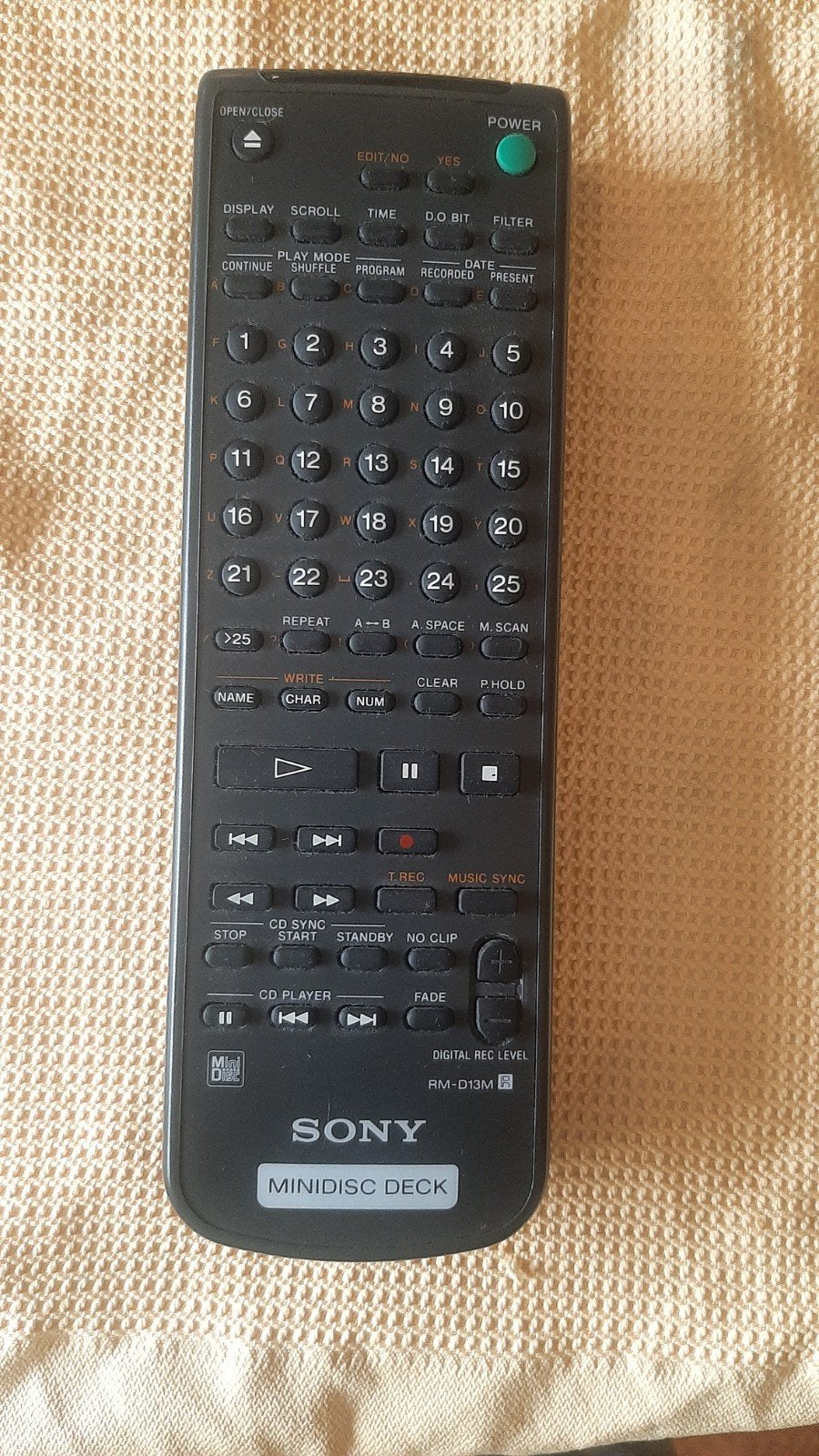 Sony RM-D13M afstandsbediening voor sony Minidisc- decks., Ophalen of Verzenden, Minidisc-recorder