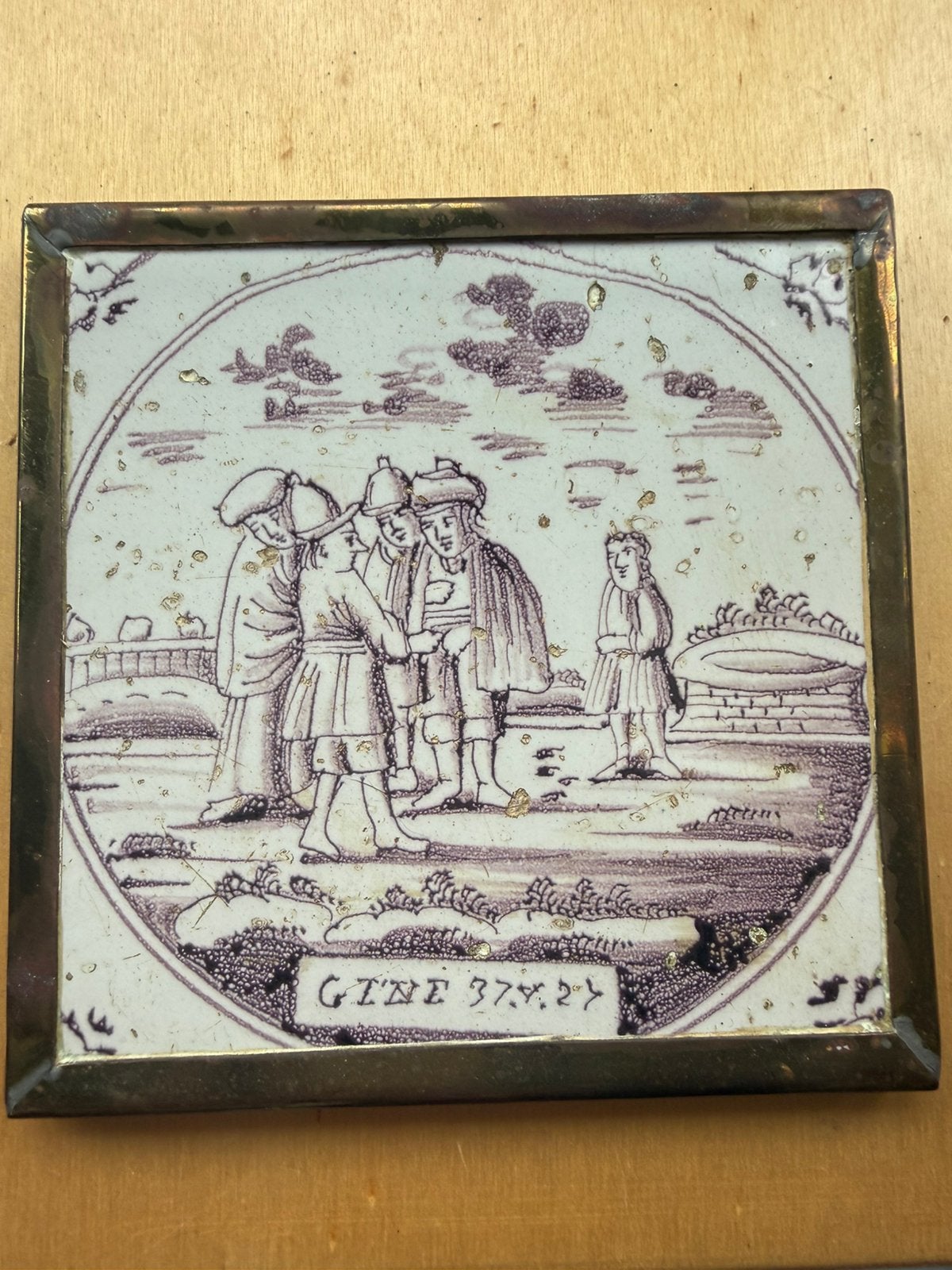 Tegel 18e eeuw mangaan, Ophalen of Verzenden