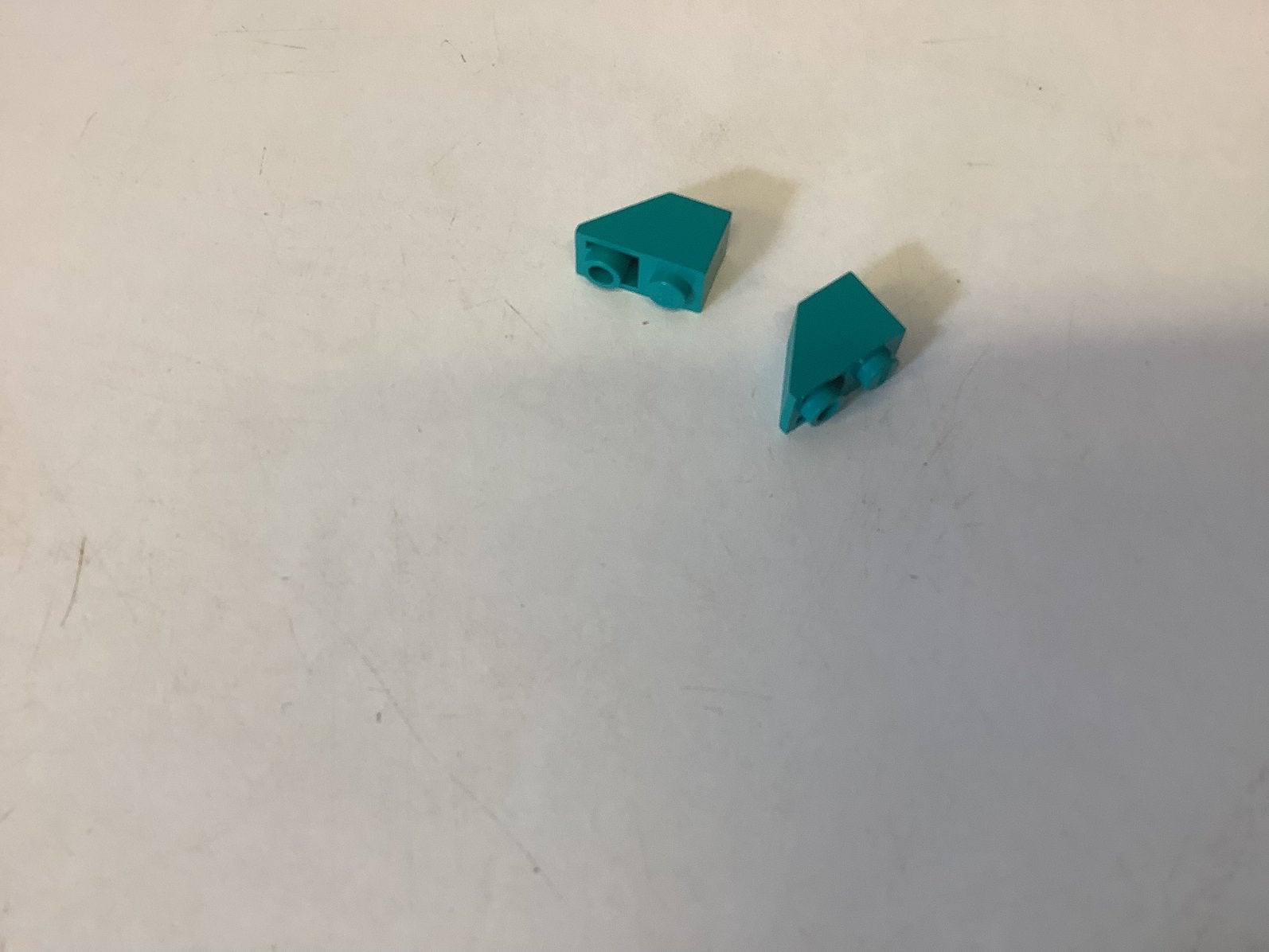 Lego dakpan 45 2x1 omgekeerd turquoise, Ophalen of Verzenden, Gebruikt, Losse stenen, Lego