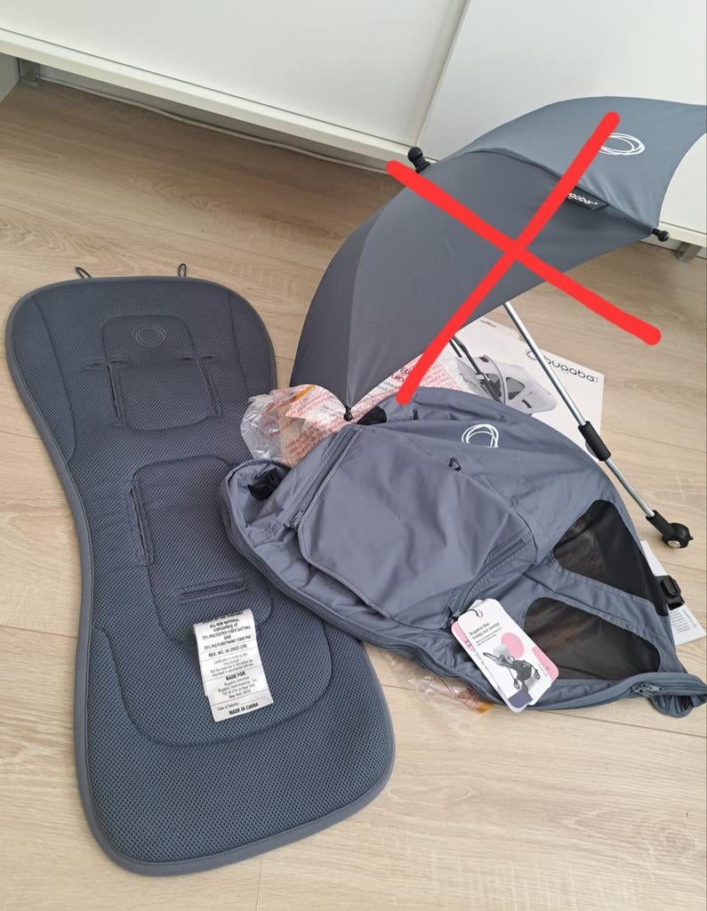 Zomer SET voor de Bugaboo Bee -"Seaside blue ", Ophalen of Verzenden, Nieuw, Zonnekap