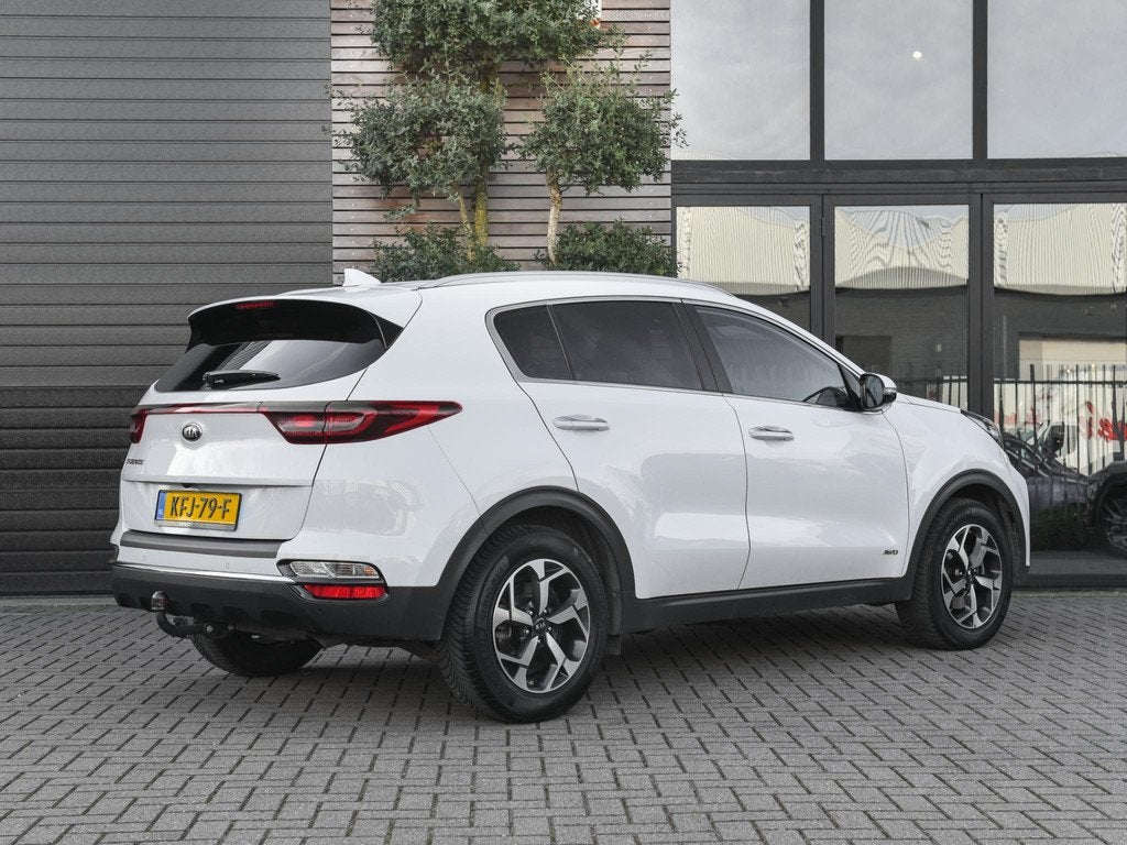 Kia Sportage 1.6 T-GDI 4WD DynamicLine Navi Camra Trekhaak S, Auto's, Stof, Gebruikt, 4 cilinders, Wit