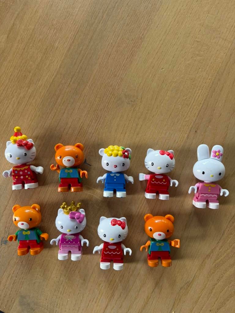Duplo Hello Kitty poppetjes + zak bijbehorende Duplo, Ophalen, Gebruikt