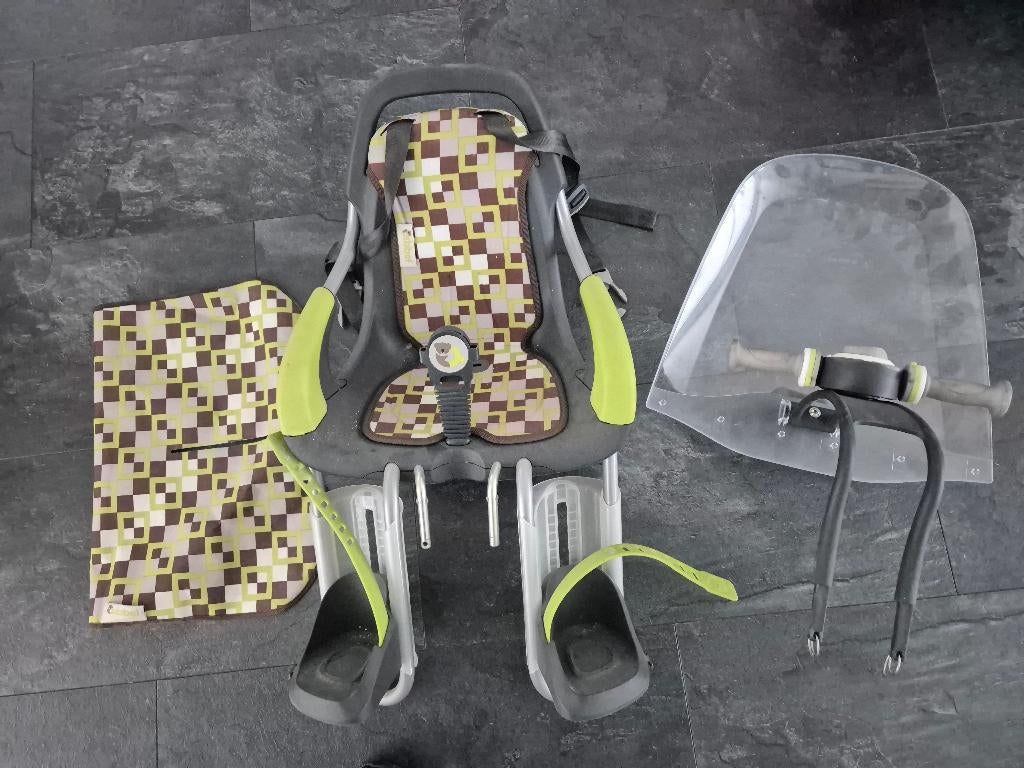 Fietsstoeltje met speelstuur en windscherm, Ophalen, 0 t/m 18 kg, Voorzitje, Qibbel