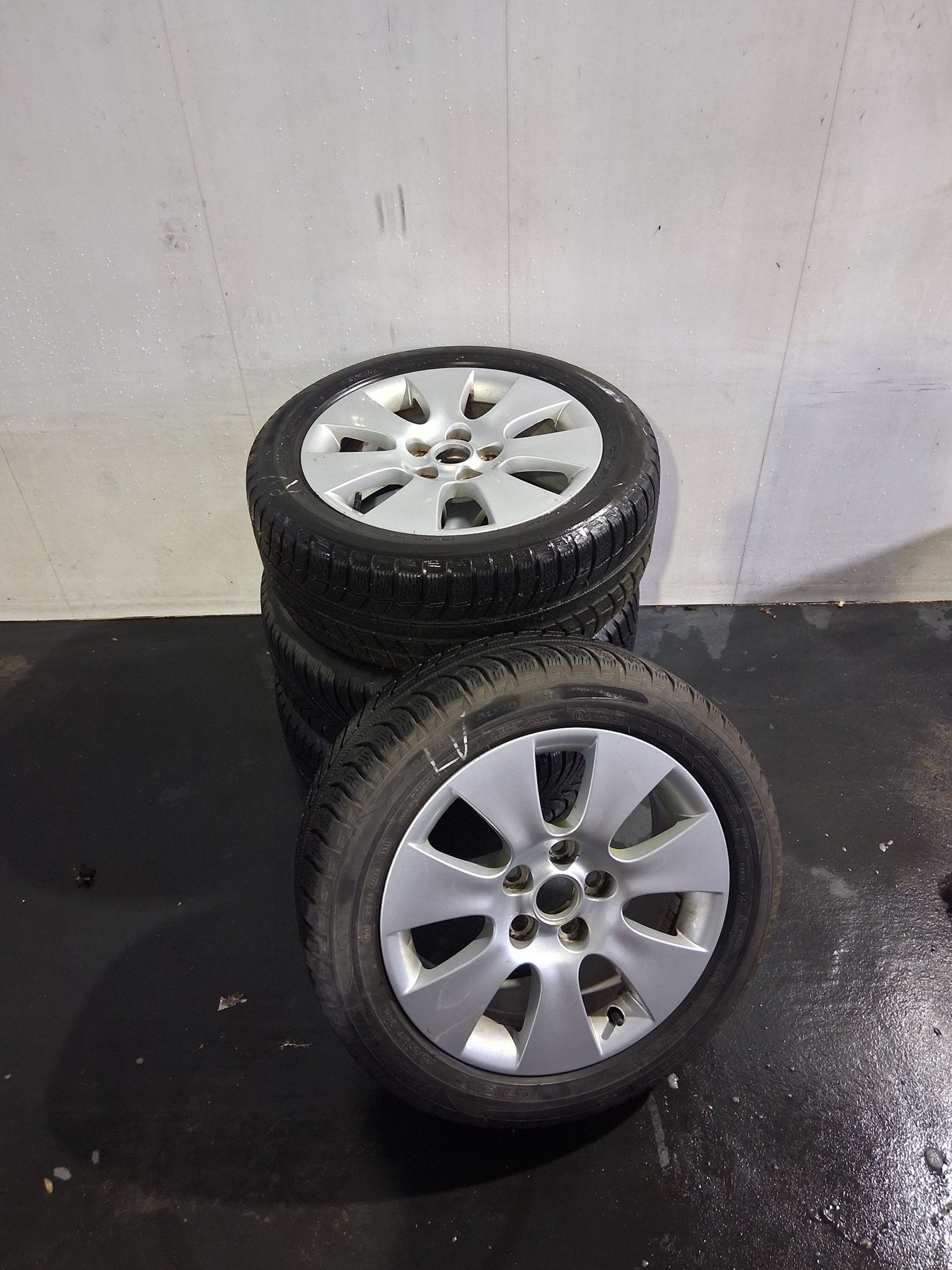 Saab 9-5 velgen set + banden, Gebruikt, -, -, Banden en Velgen