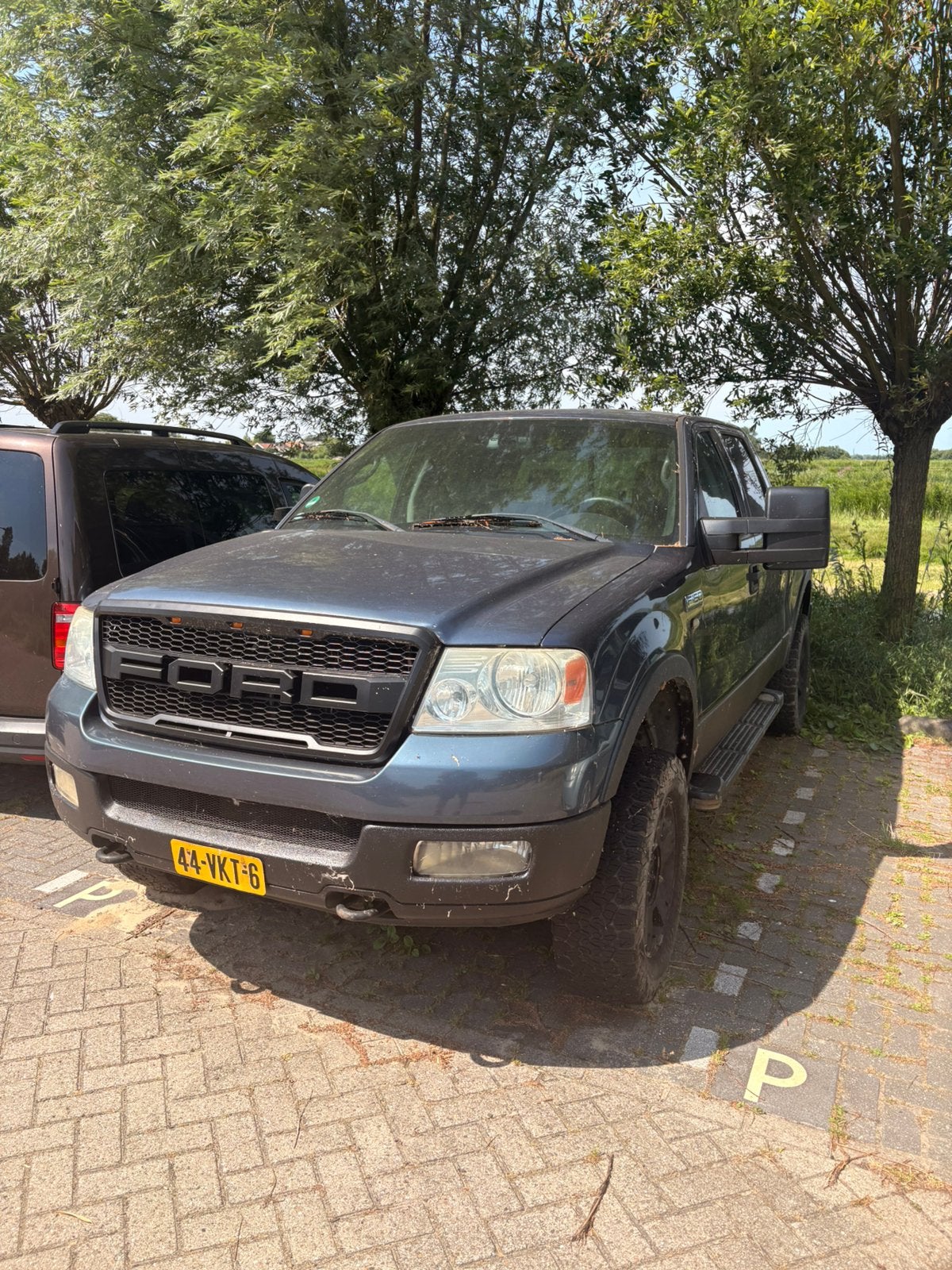 Ford F-150 Lariat 2004, Auto's, Bestelauto's, Particulier, Ford, Automaat, Geïmporteerd, Blauw, Zwart, Leder, Vierwielaandrijving
