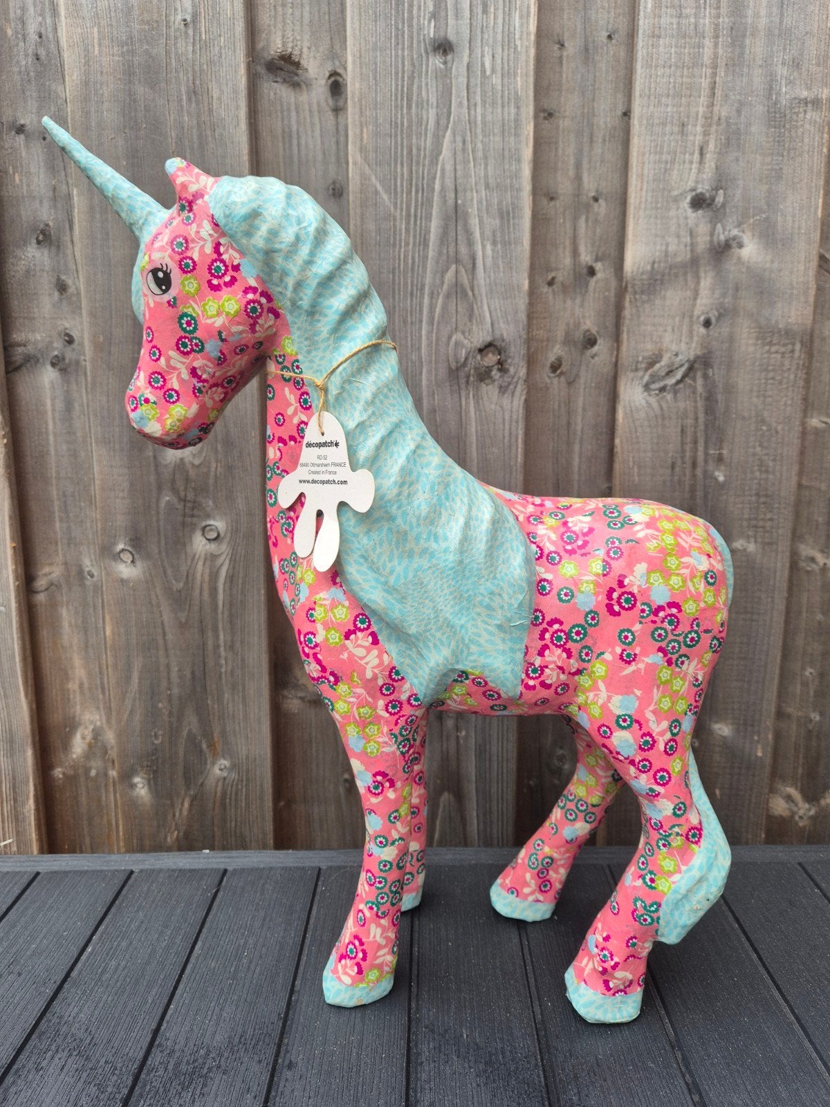 Eenhoorn / Unicorn (Decoupage) Beeld Decoratie Papiermache, Ophalen, Nieuw, Dier