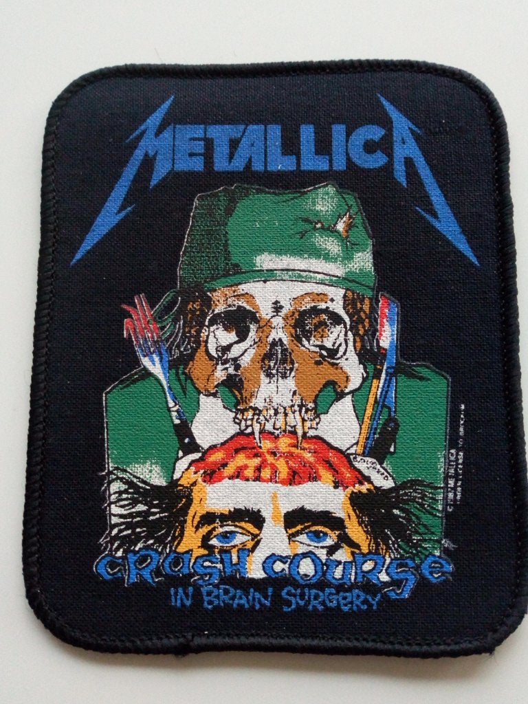 Metallica zeer zeldzame 1987 Crash Course in Brain patch 319, Verzenden, Nieuw, Kleding