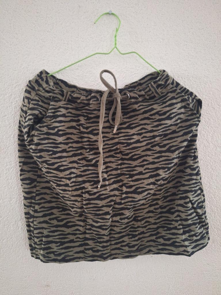 True Spirit rok met zebraprint - Maat M, Kleding | Dames, Rokken, Gedragen, Maat 38/40 (M), Groen, Boven de knie, Ophalen of Verzenden