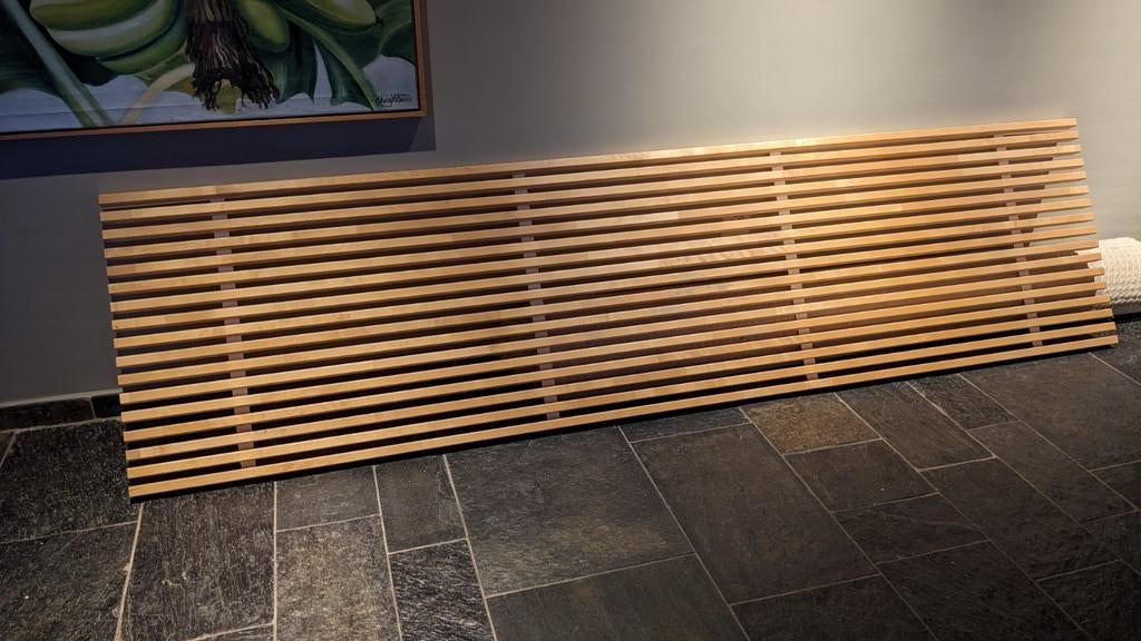 Ikea Mandala massief houten hoofdbord, Huis en Inrichting, Slaapkamer | Bedden, Ophalen, Tweepersoons, Hout, 160 cm