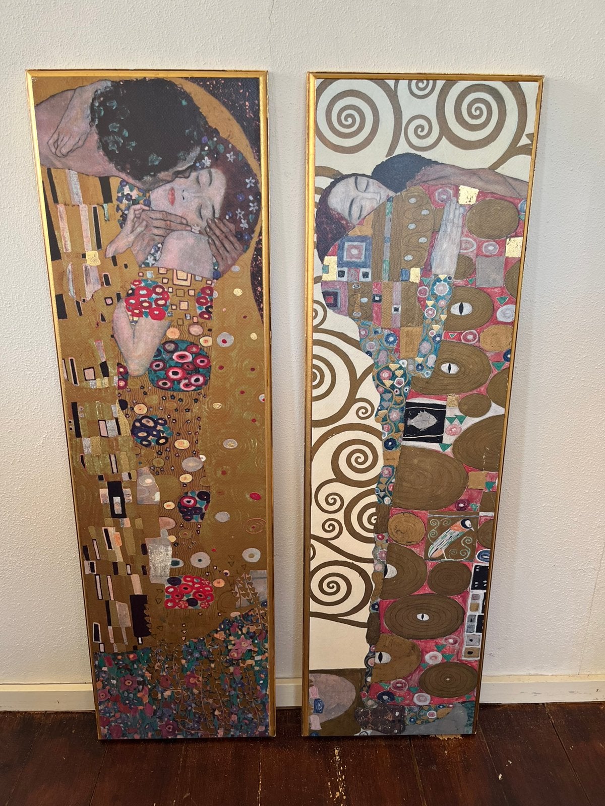 Gustav Klimt 2 schilderijen op paneel, Ophalen of Verzenden