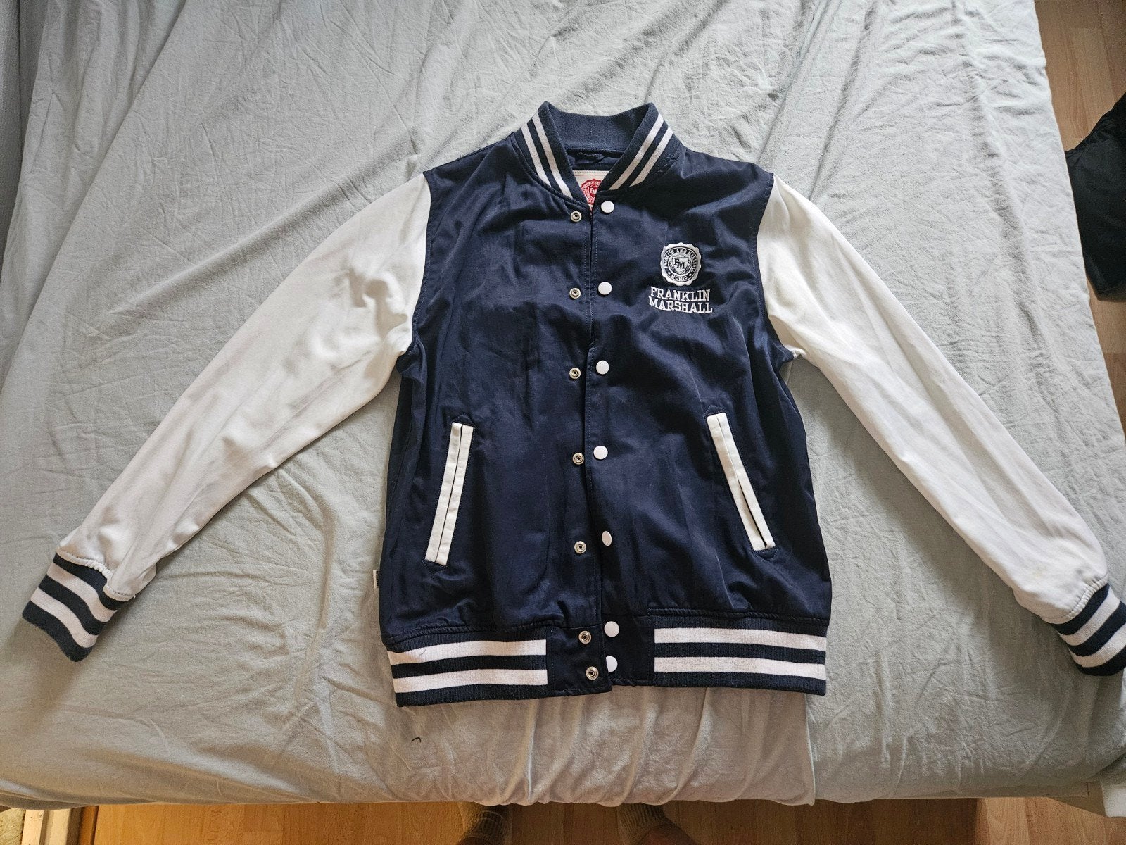 Honkbal Jas Franklin Marshall maat XL, Blauw, Ophalen of Verzenden, Franklin Marshall, Maat 56/58 (XL)