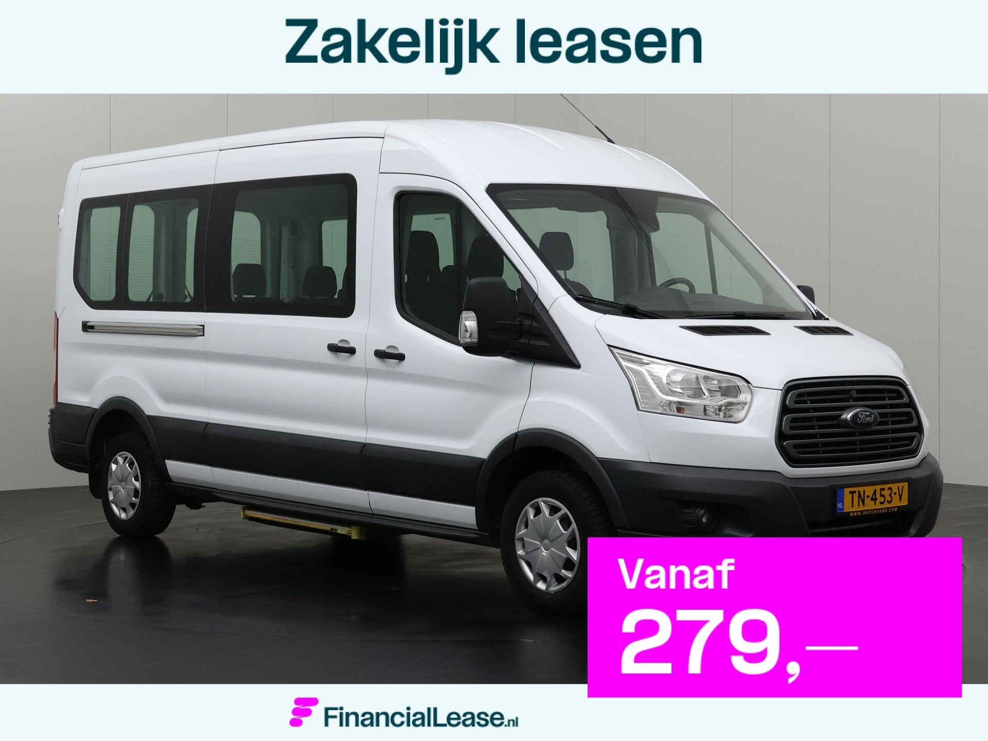 Ford Transit 2.0TDCI L3H2 Kombi | Personenbus | 9-Persoons |, Voorwielaandrijving, Dealer onderhouden, Stof, Gebruikt