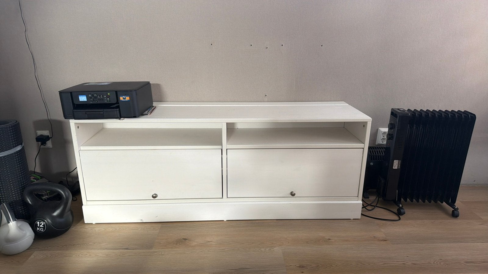 Tv meubel wit, Ophalen, 150 tot 200 cm, Zo goed als nieuw, Minder dan 100 cm