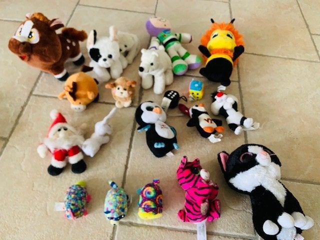 Knuffels ty hond marcel zwart wit, ty pinguin, pinguin met, Ophalen of Verzenden, Gebruikt, Overige typen