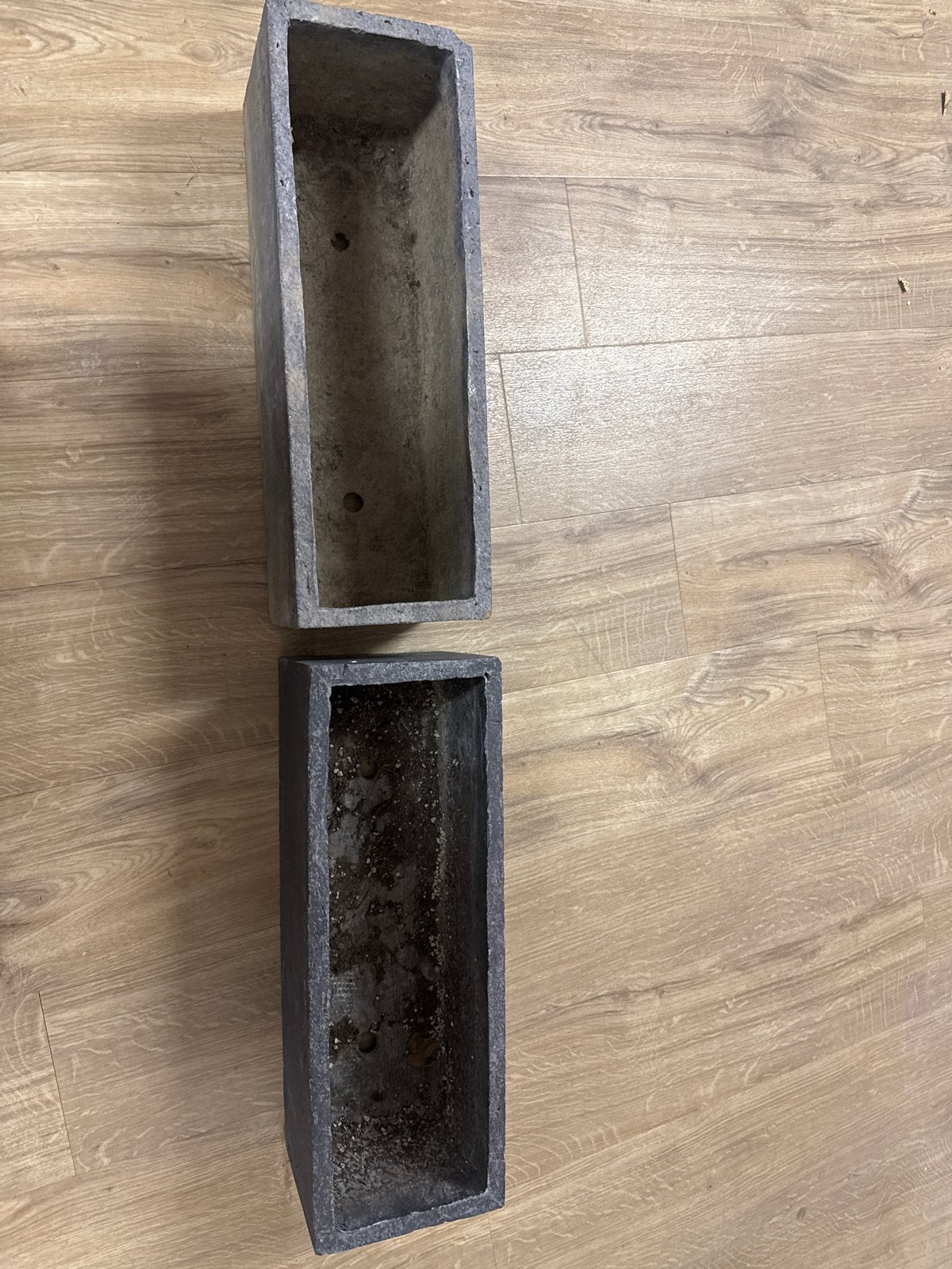 Grijze plantenbakken voor buiten - 47x14x16 cm, Ophalen, Minder dan 30 cm, Balkon, Minder dan 60 cm