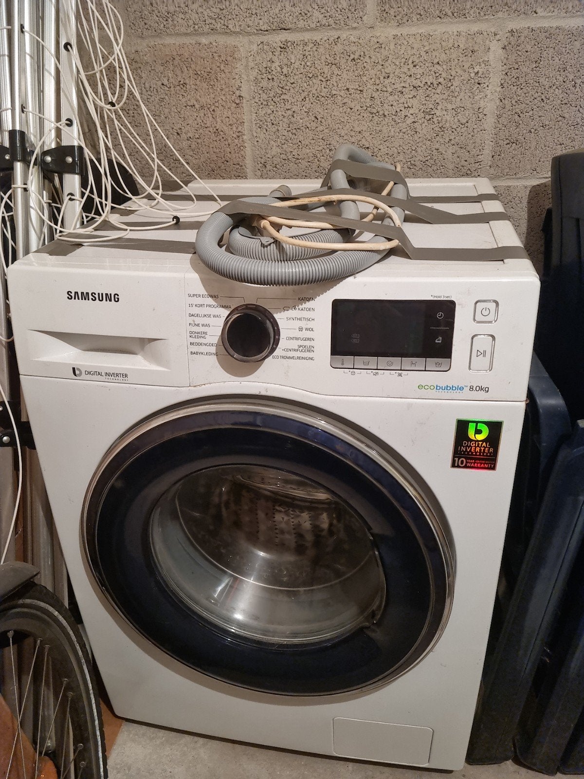 Samsung Wasmachine - EcoBubble Technologie, Witgoed en Apparatuur, Ophalen, 1200 tot 1600 toeren, Gebruikt, Energieklasse A of zuiniger