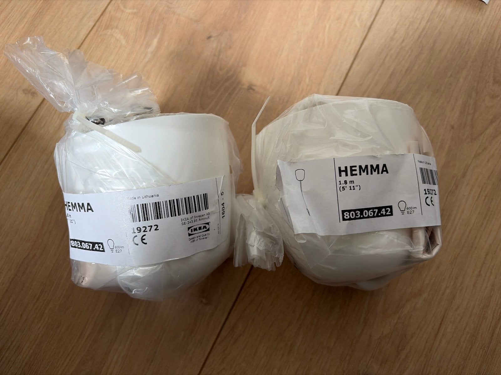 IKEA Hemma pendel wit - E27 - nieuw - gratis ophalen, Ophalen, Nieuw, Kunststof, E27 (groot)