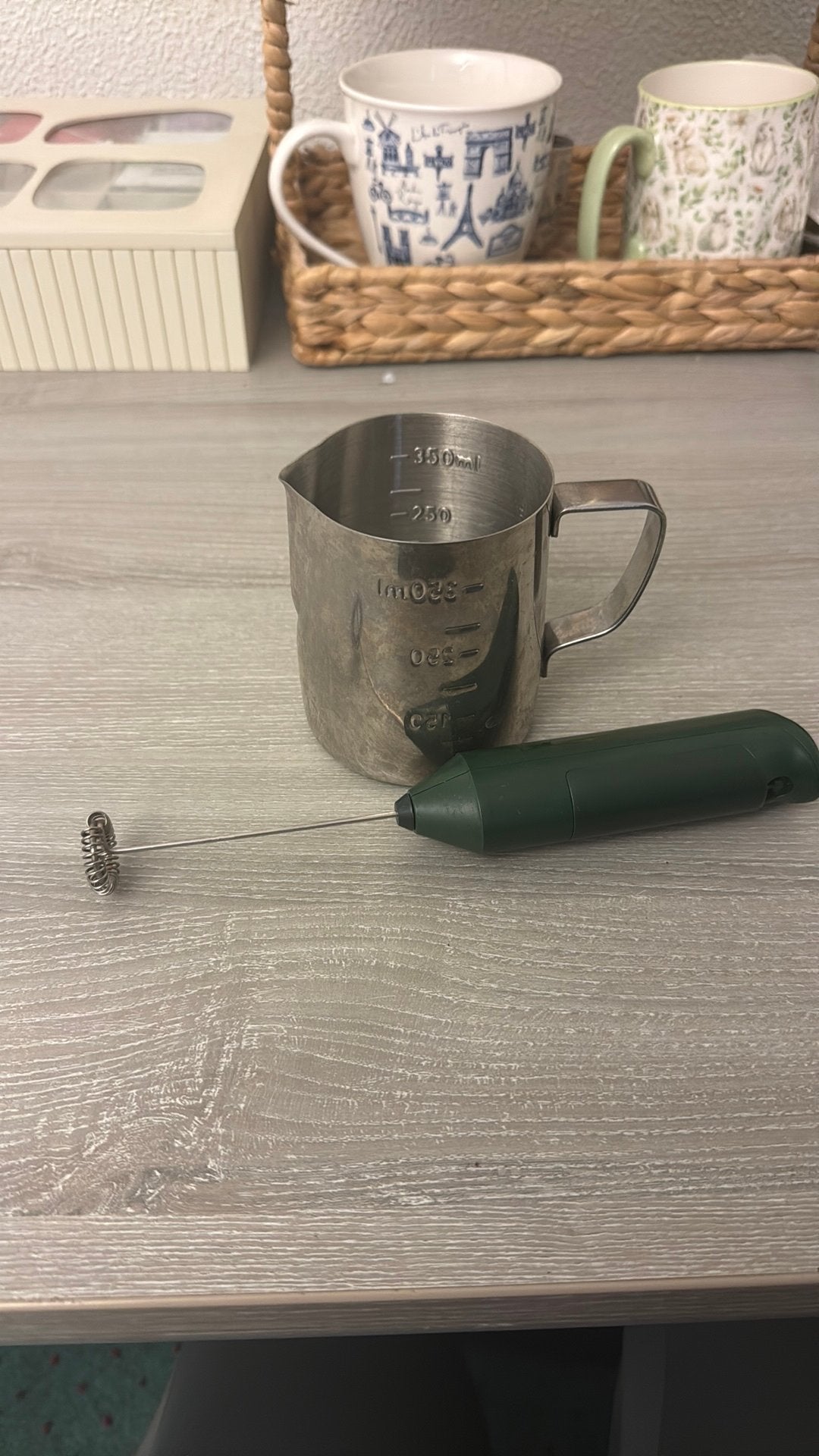 Coffee whisk and pitcher for latte art, Ophalen, Zo goed als nieuw